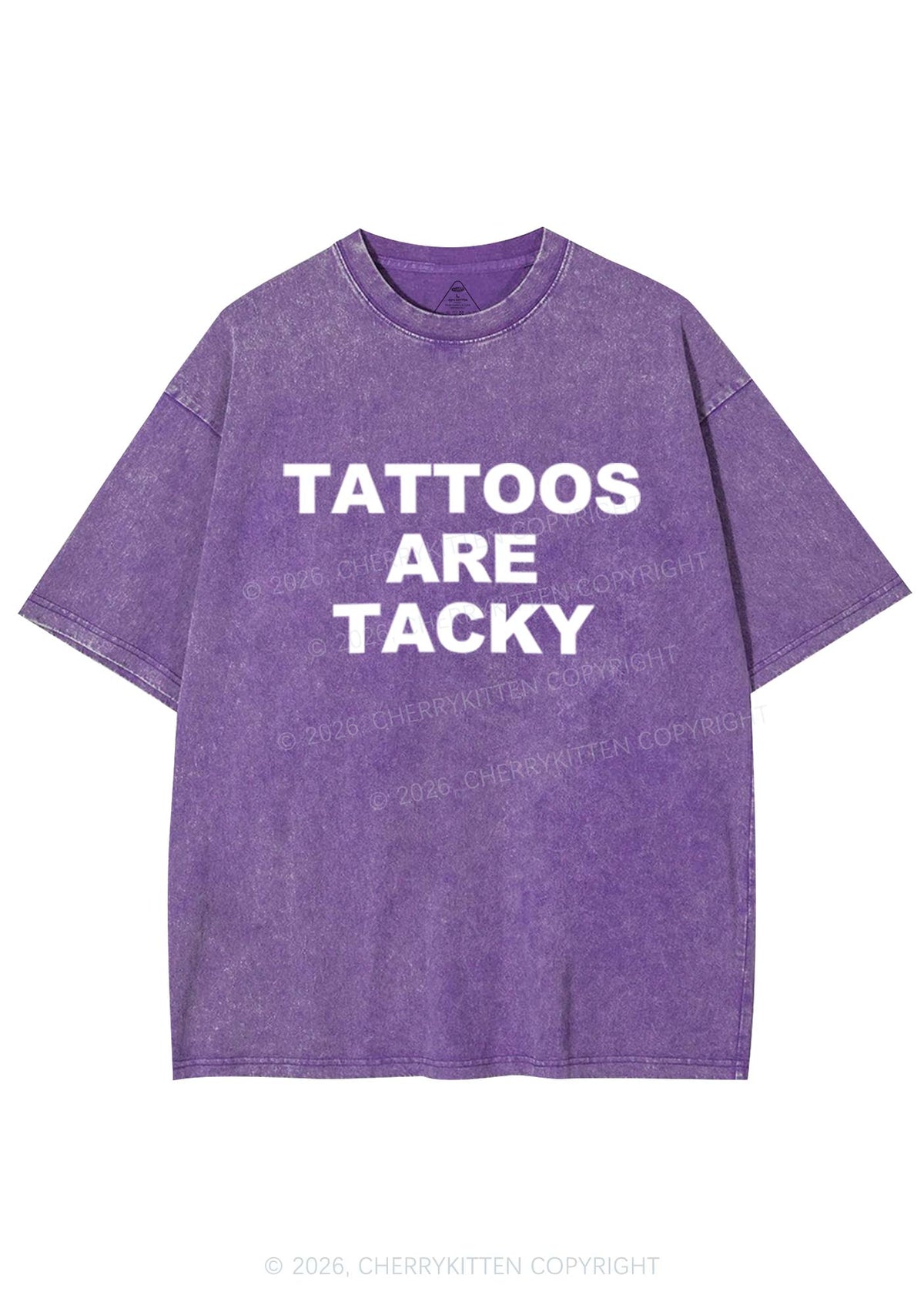 Tattoos Are Tacky Y2K Shirts Washed Tee Cherrykitten