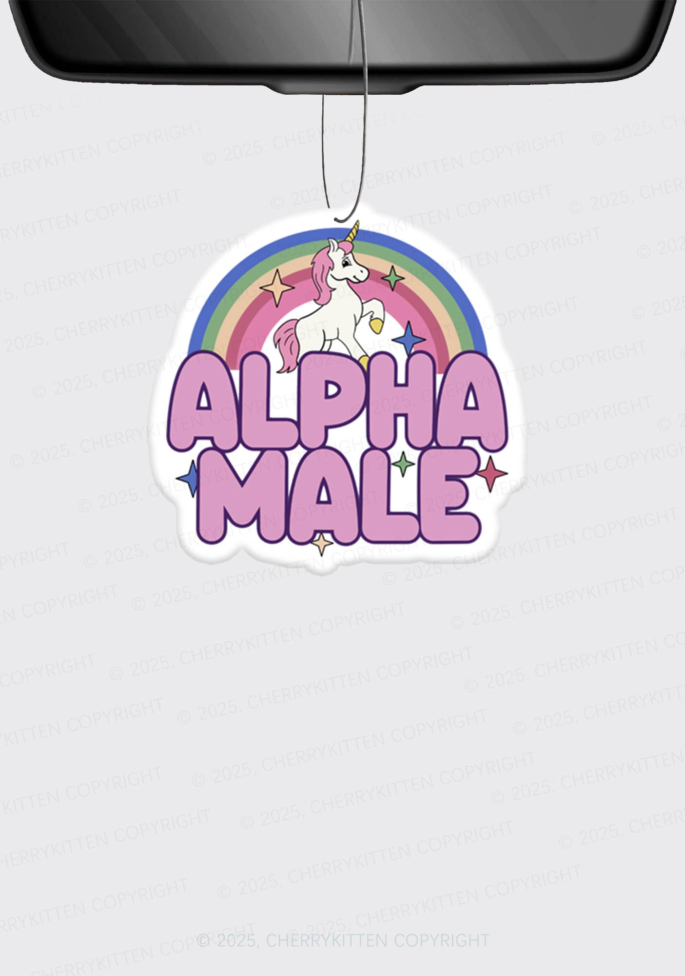 Rainbow Unicorn Alpha Male Pride 1Pc Y2K Car Air Freshener Cherrykitten