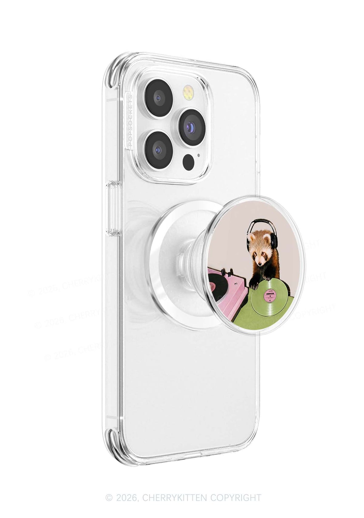 Red Panda DJ Y2K Magnetic Phone Grip Holder Cherrykitten