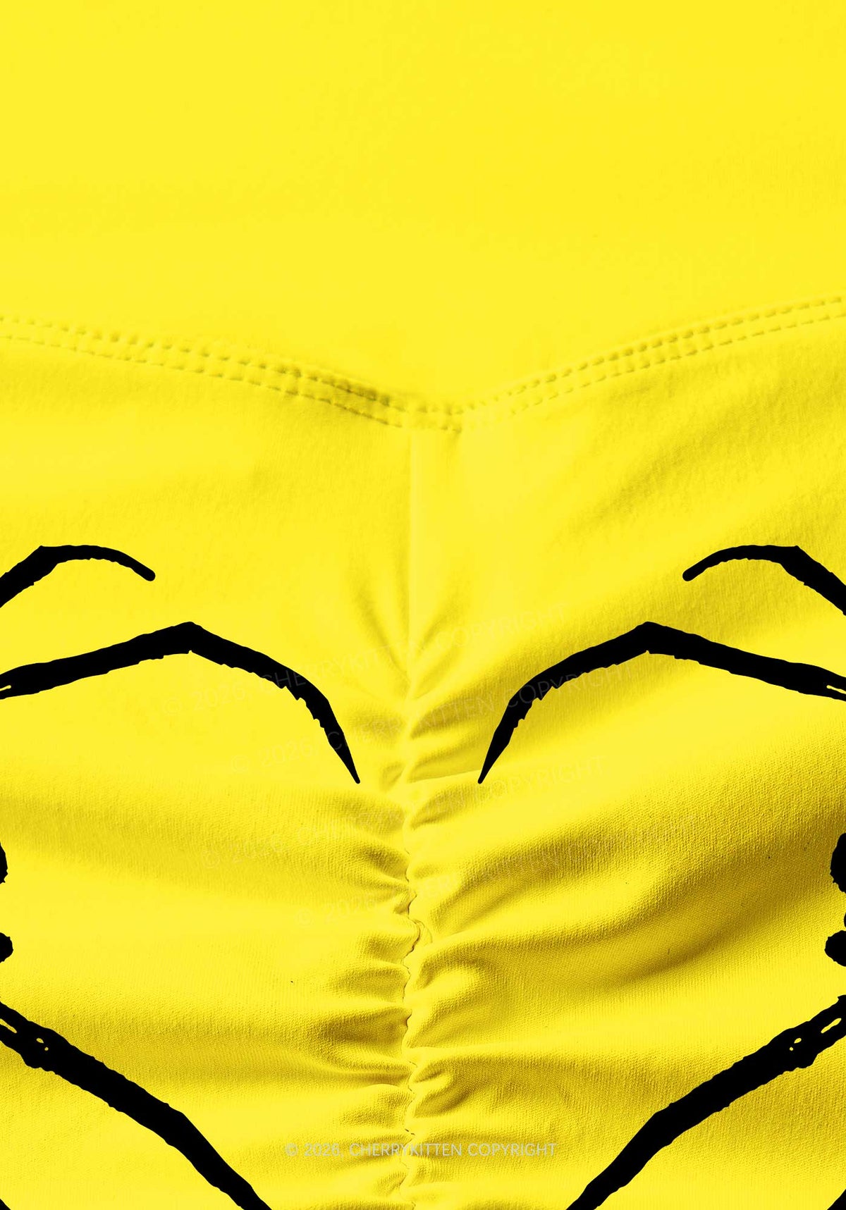 Skull Spider Y2K Print Gym Shorts Cherrykitten