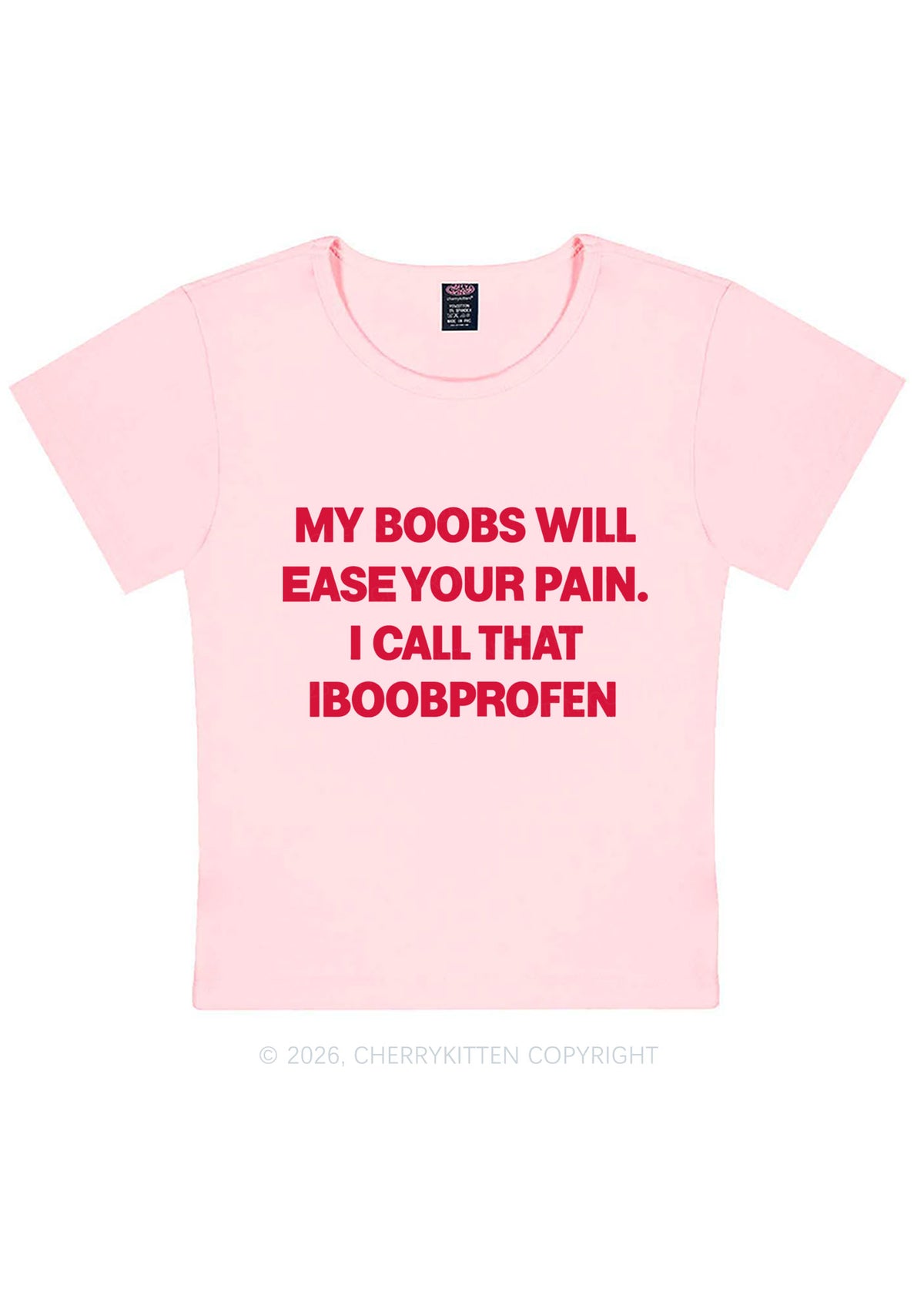 My Bxxbs Ease Your Pain Y2K Baby Tee Cherrykitten