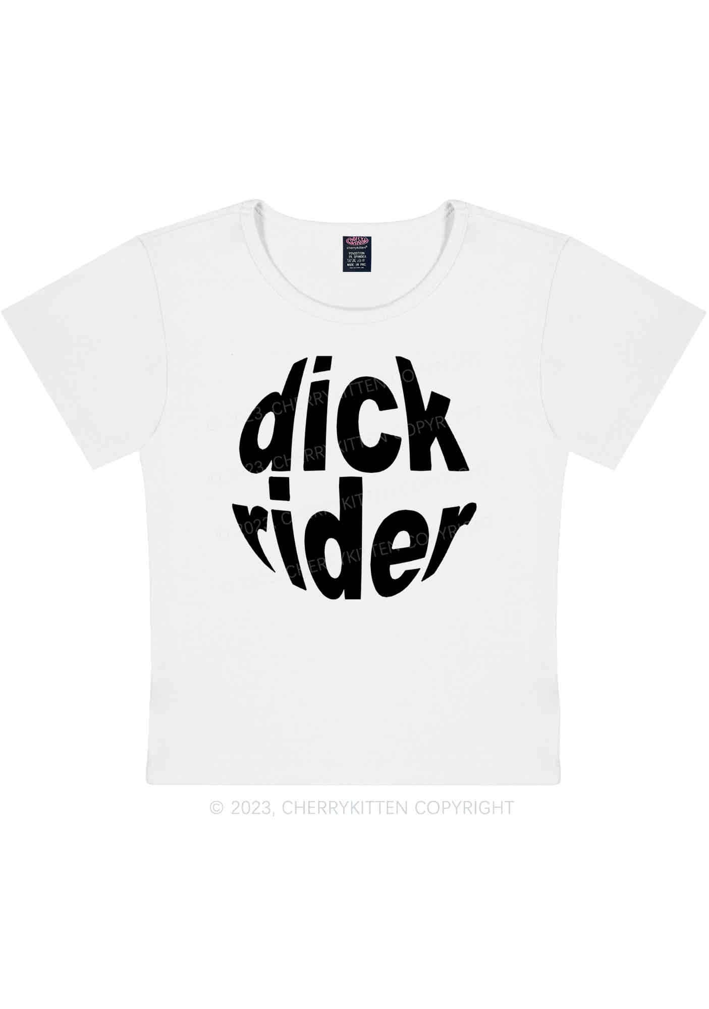 Big Dxxk Rider Y2K Baby Tee Cherrykitten