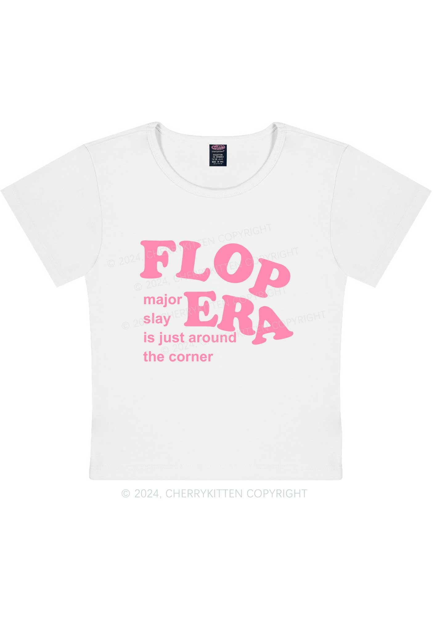 Curvy Flop Era Y2K Baby Tee Cherrykitten