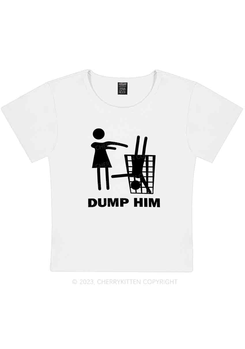 Curvy Dump The Man Y2K Baby Tee Cherrykitten