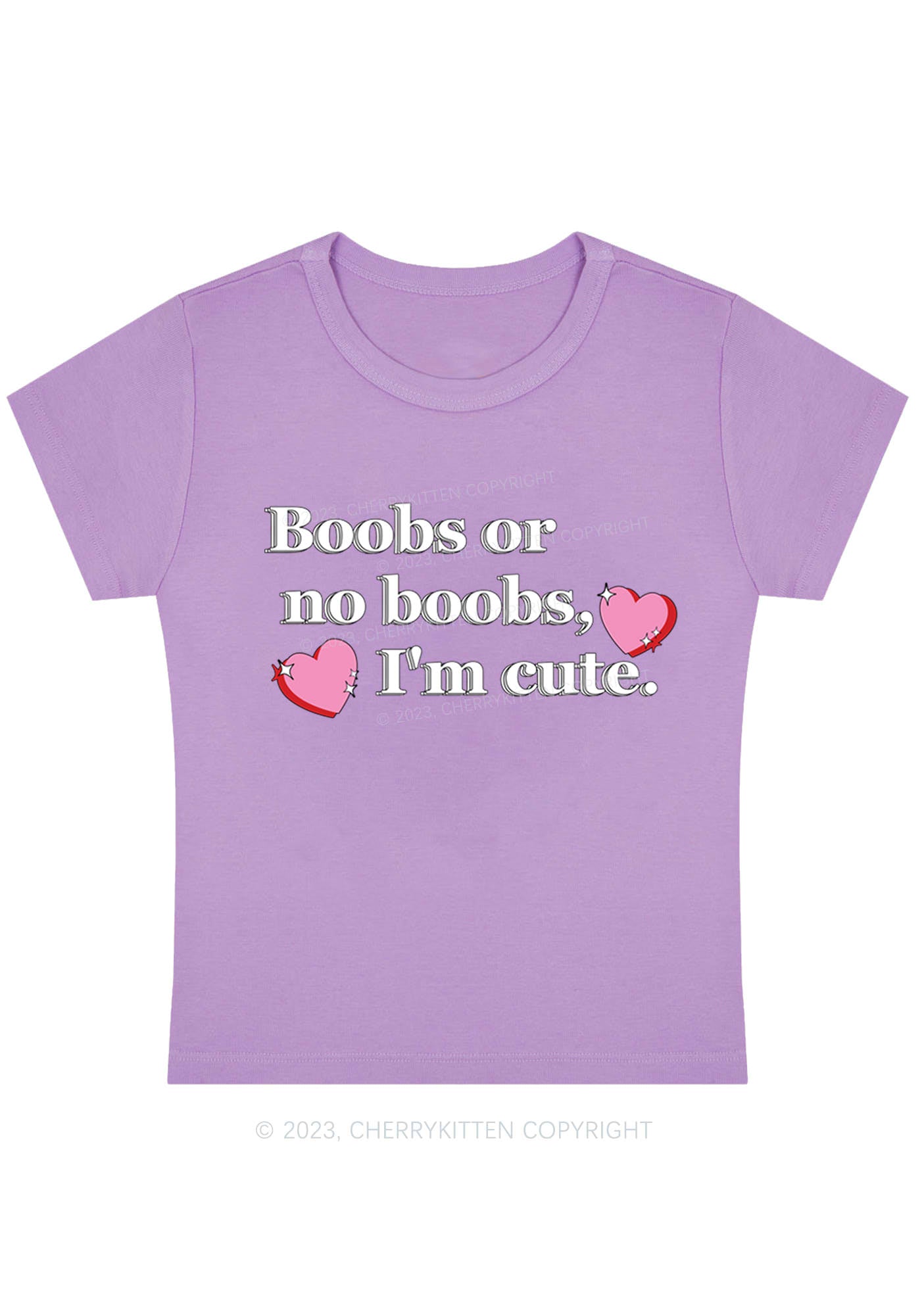 I'm Cute Y2K Baby Tee Cherrykitten