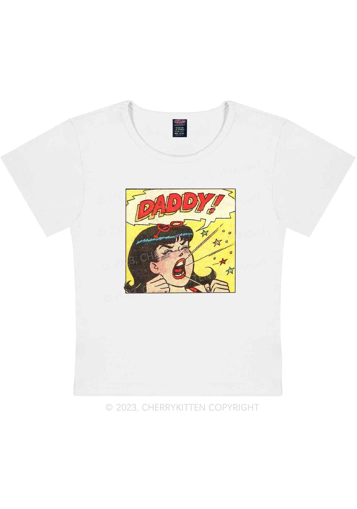 Call For Daddy Y2K Baby Tee Cherrykitten