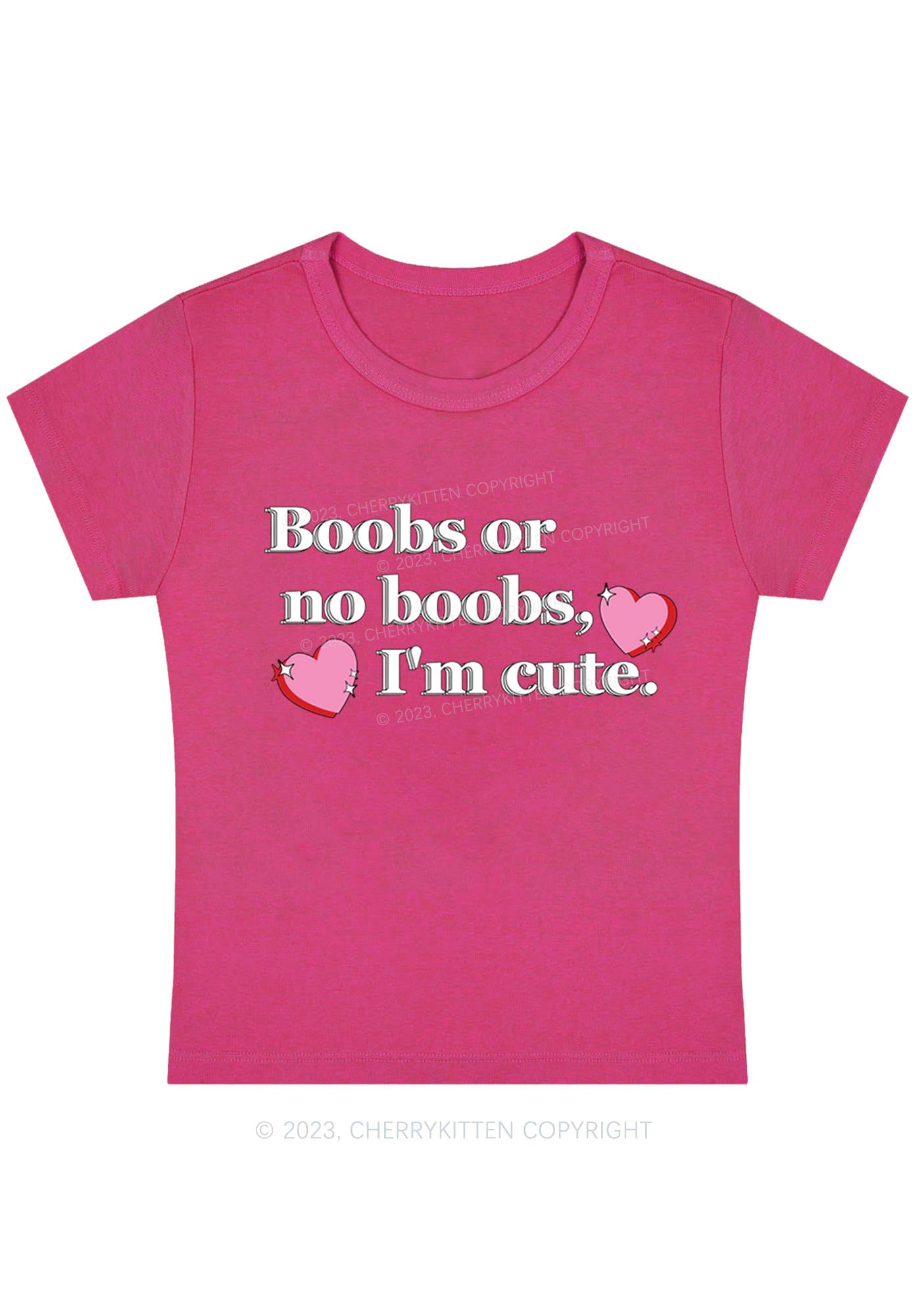 I'm Cute Y2K Baby Tee Cherrykitten