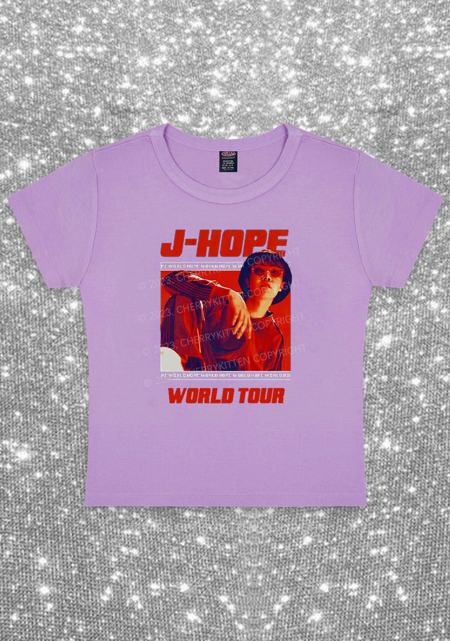 Curvy JH World Tour Kpop Y2K Baby Tee Cherrykitten