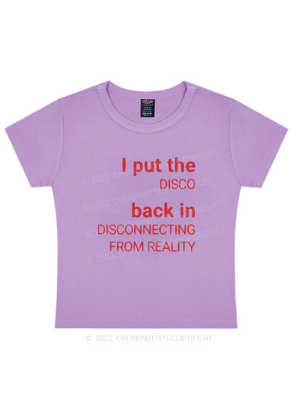 Disconnecting From Reality Y2K Baby Tee Cherrykitten
