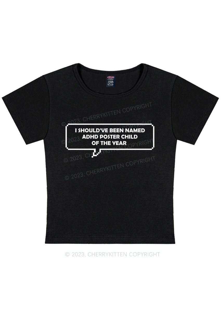 Curvy I Should've Been Named ADHD Y2K Baby Tee Cherrykitten