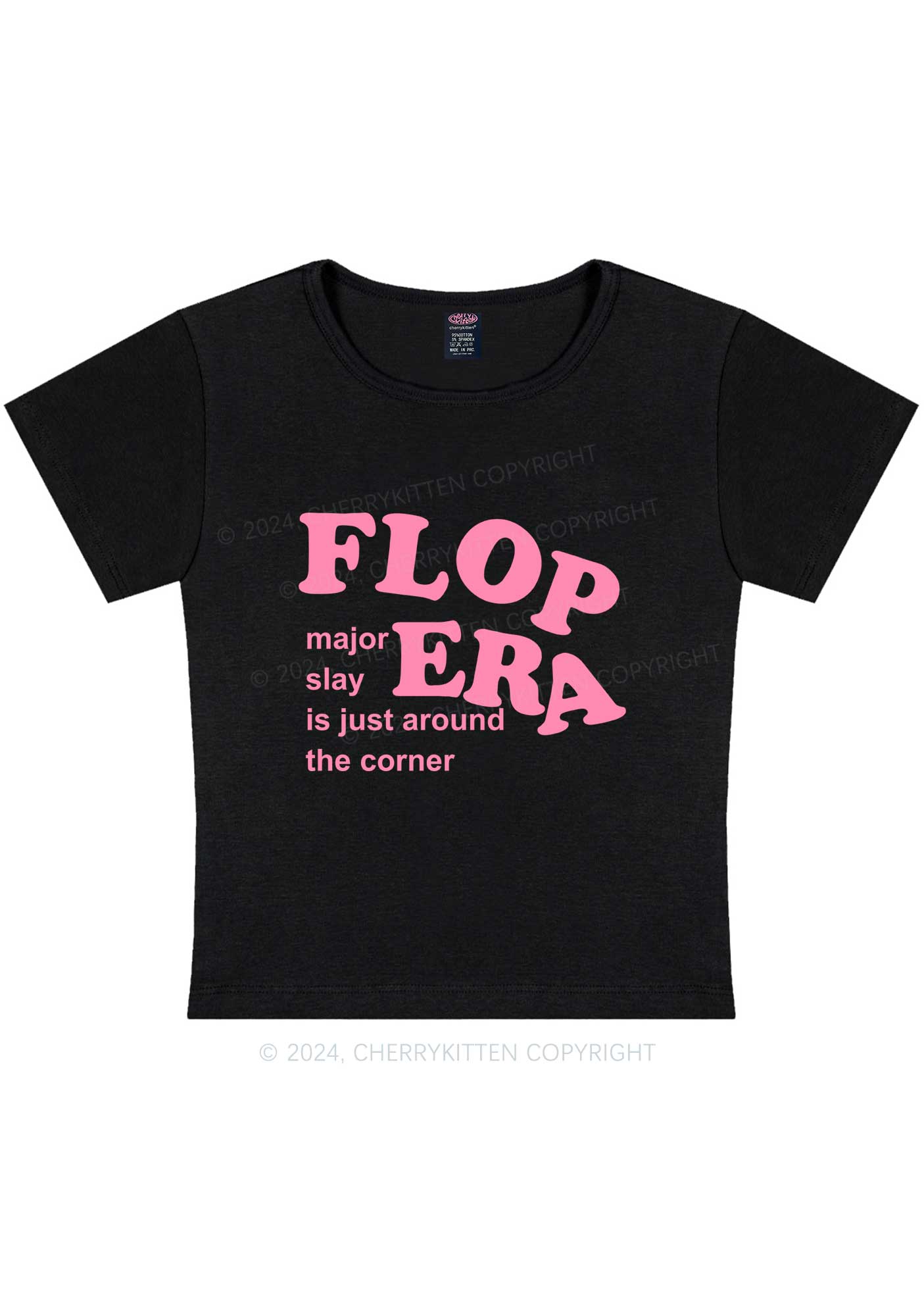 Curvy Flop Era Y2K Baby Tee Cherrykitten