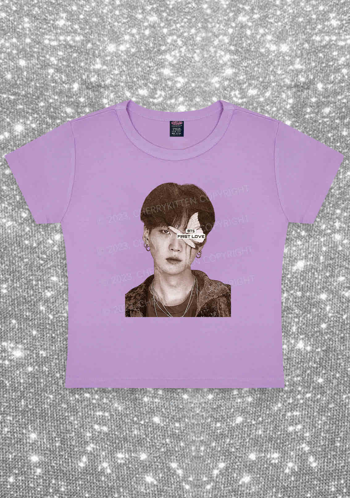 Bangtan First Love Kpop Y2K Baby Tee Cherrykitten