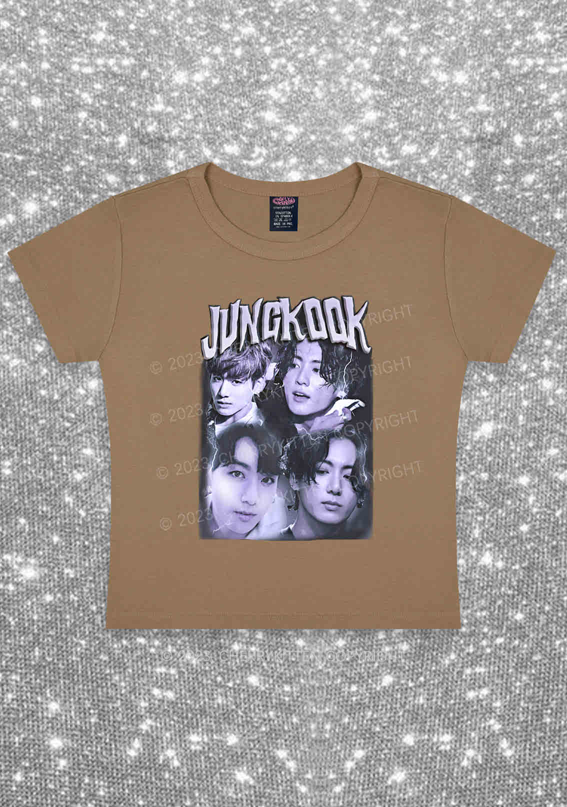 Jungkook Kpop Y2K Baby Tee Cherrykitten