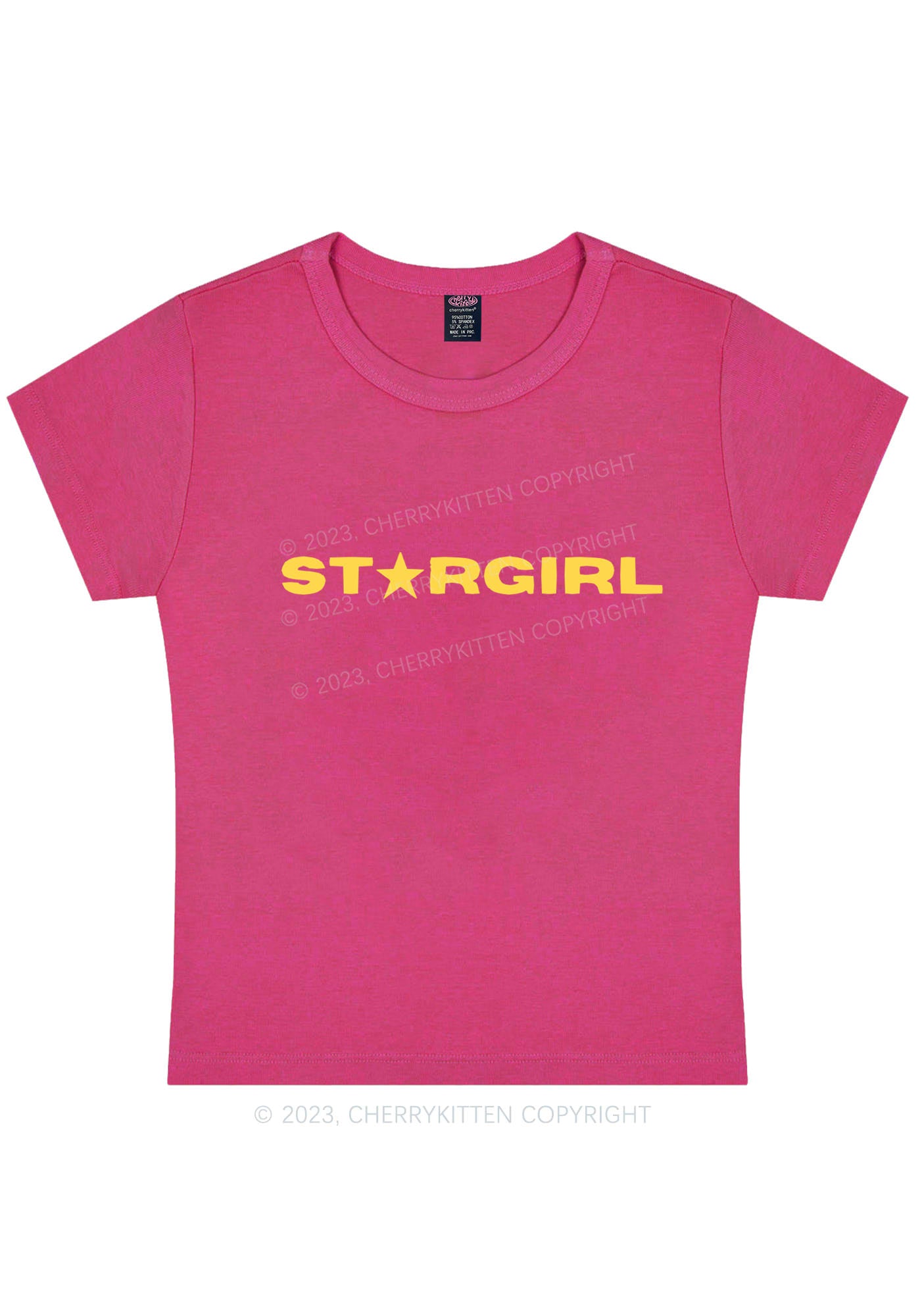 Red Stargirl Y2K Baby Tee Cherrykitten