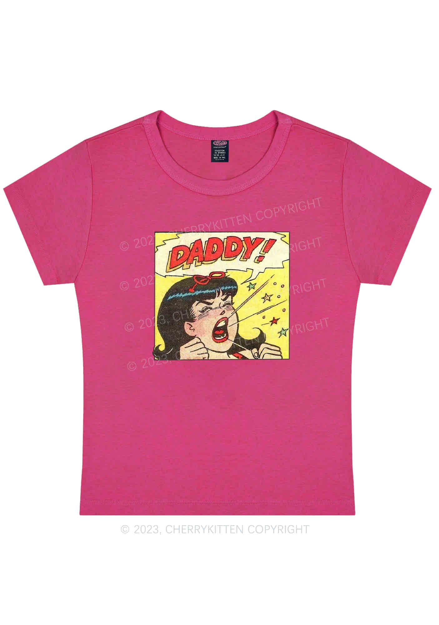 Curvy Call For Daddy Y2K Baby Tee Cherrykitten