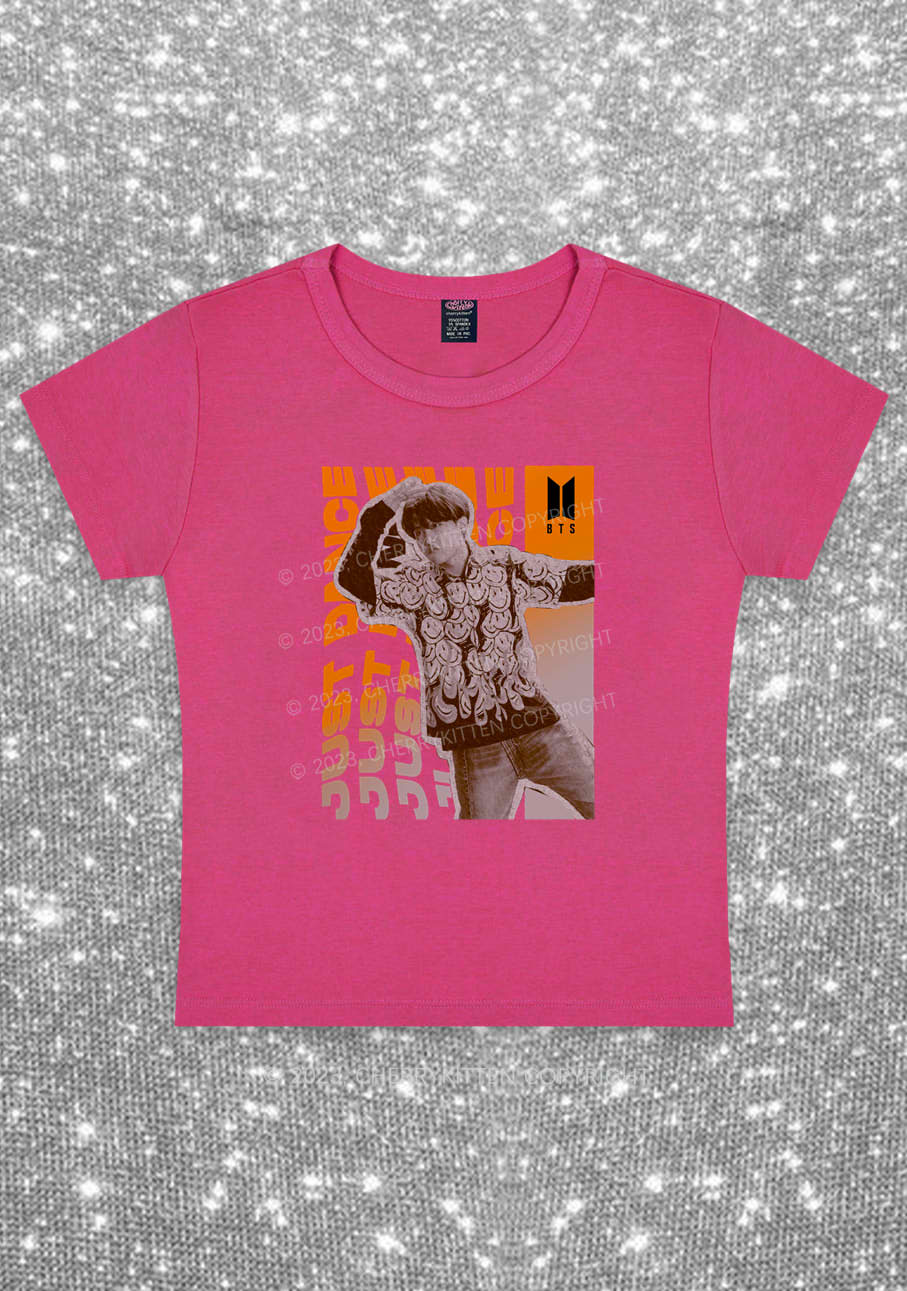 Bangtan Just Dance Kpop Y2K Baby Tee Cherrykitten