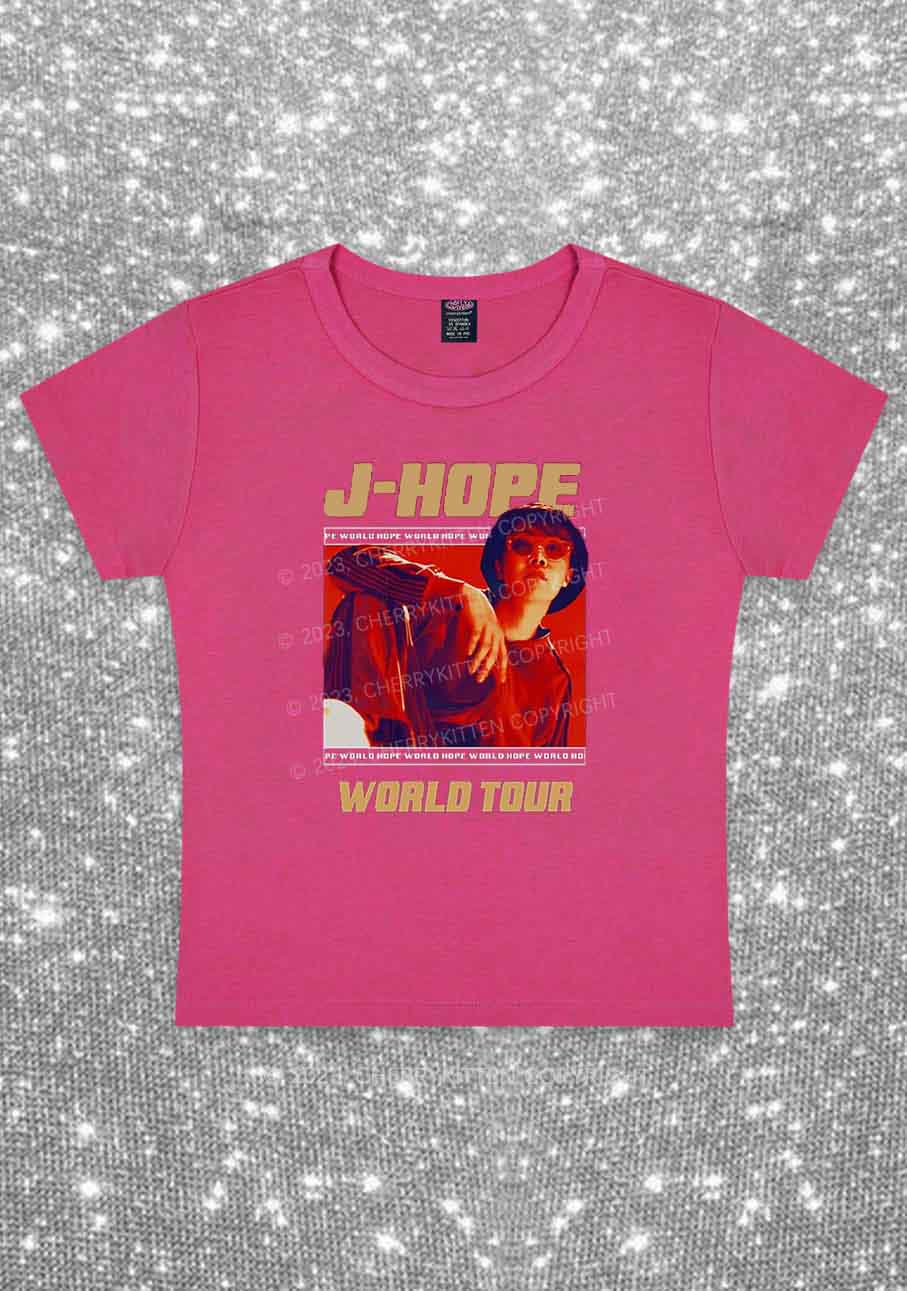 Curvy JH World Tour Kpop Y2K Baby Tee Cherrykitten