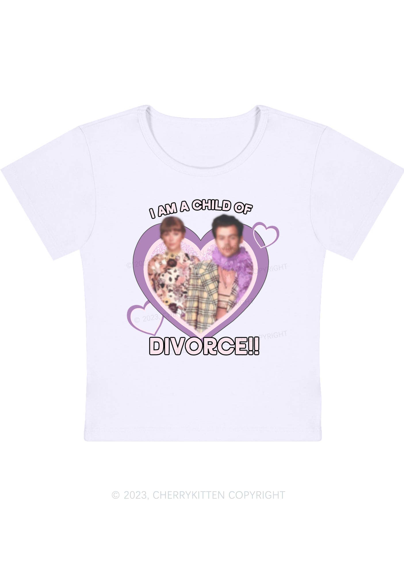 Curvy Personalized Child Of Divorce Photo Baby Tee Cherrykitten