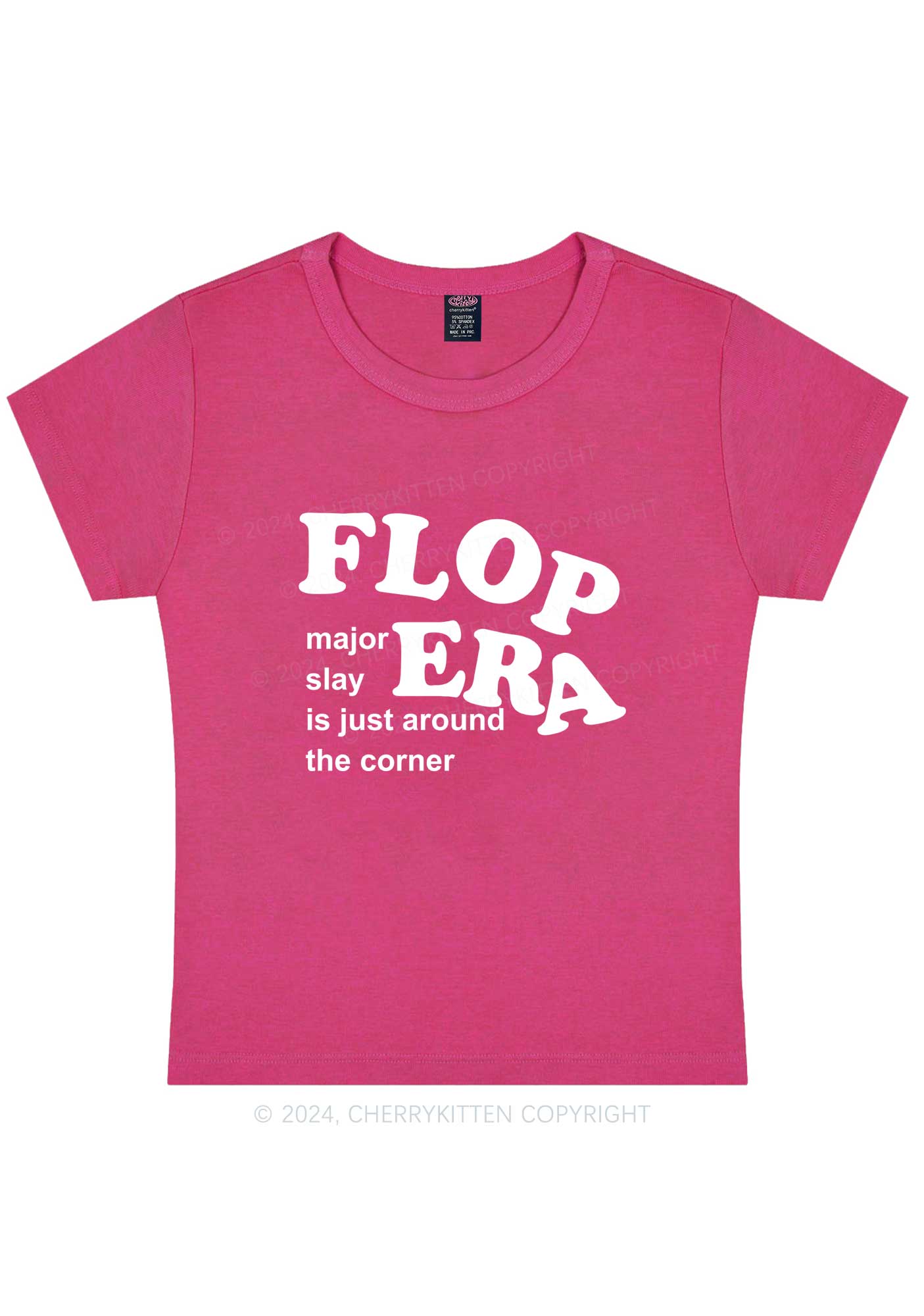 Curvy Flop Era Y2K Baby Tee Cherrykitten