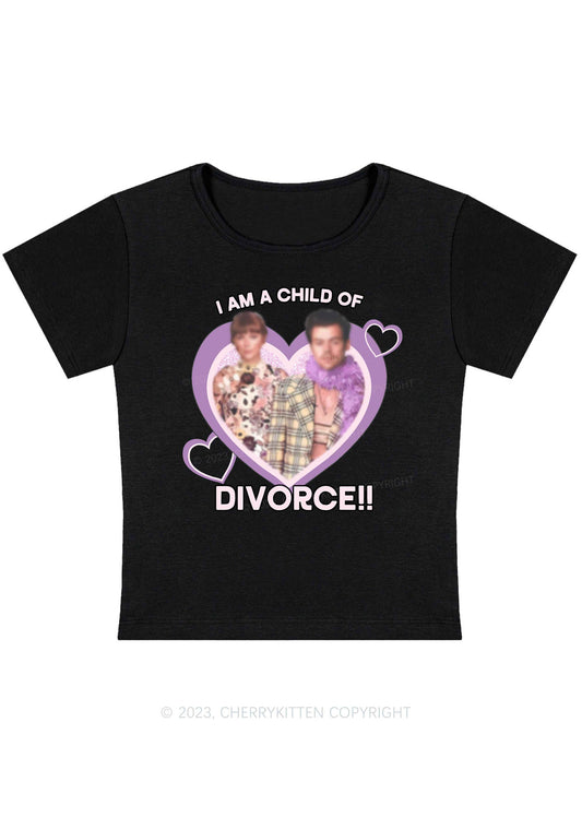 Personalized Child Of Divorce Photo Y2K Baby Tee Cherrykitten