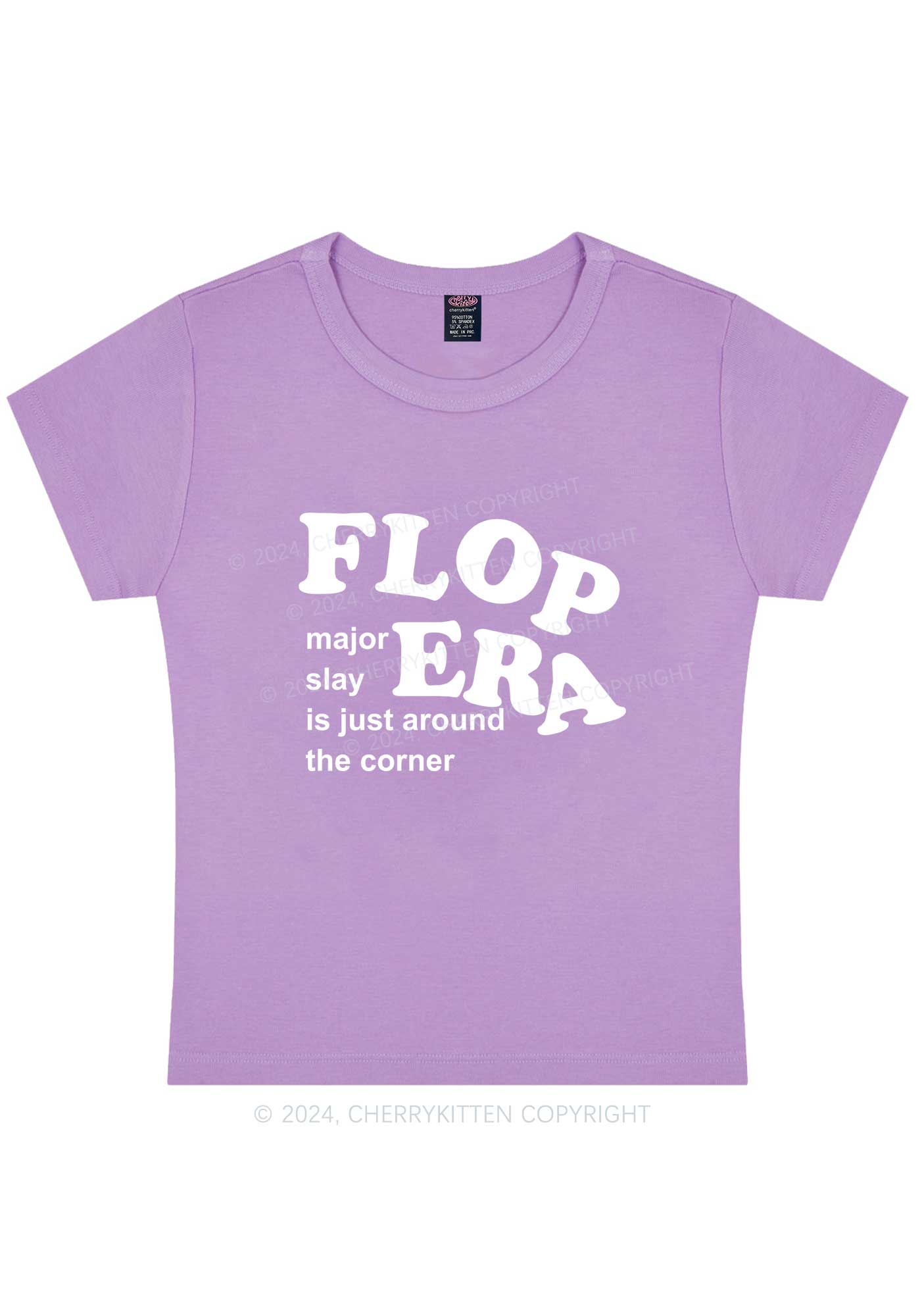 Curvy Flop Era Y2K Baby Tee Cherrykitten
