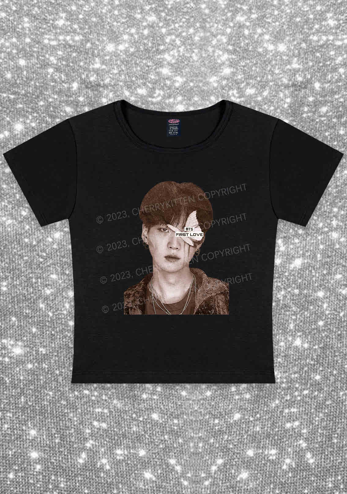 Bangtan First Love Kpop Y2K Baby Tee Cherrykitten