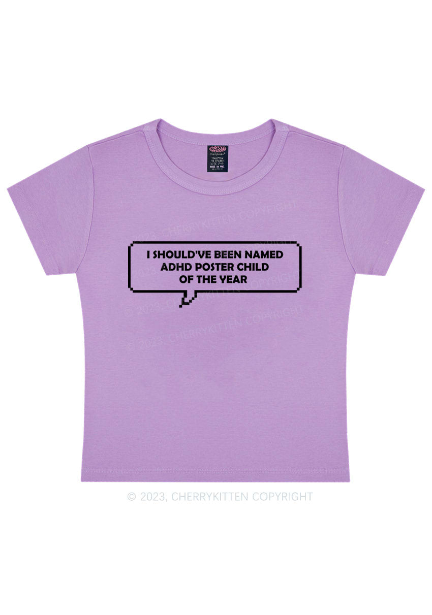 Curvy I Should've Been Named ADHD Y2K Baby Tee Cherrykitten