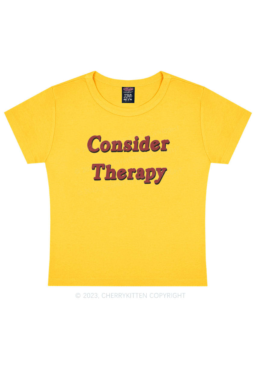 Consider Therapy Y2K Baby Tee Cherrykitten