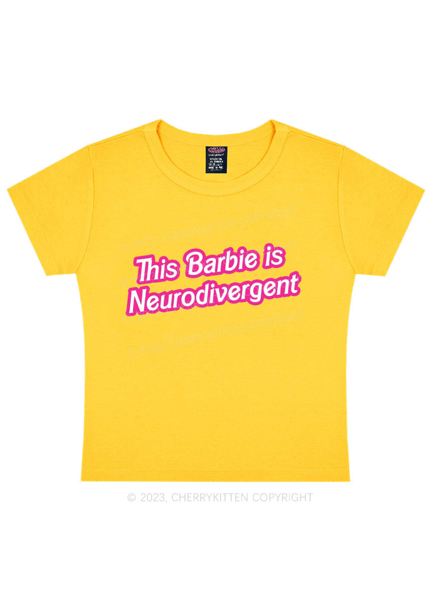 This Is Neurodivergent Y2K Baby Tee Cherrykitten