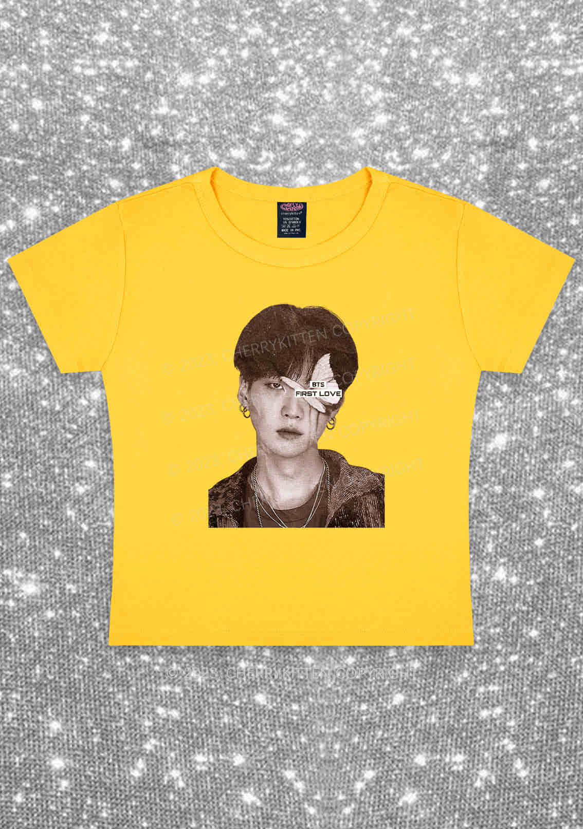 Bangtan First Love Kpop Y2K Baby Tee Cherrykitten