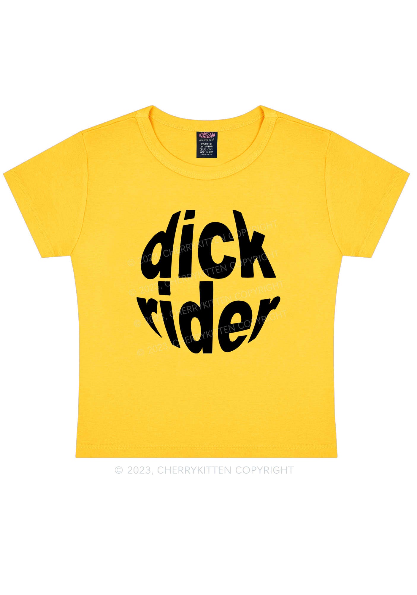 Big Dxxk Rider Y2K Baby Tee Cherrykitten