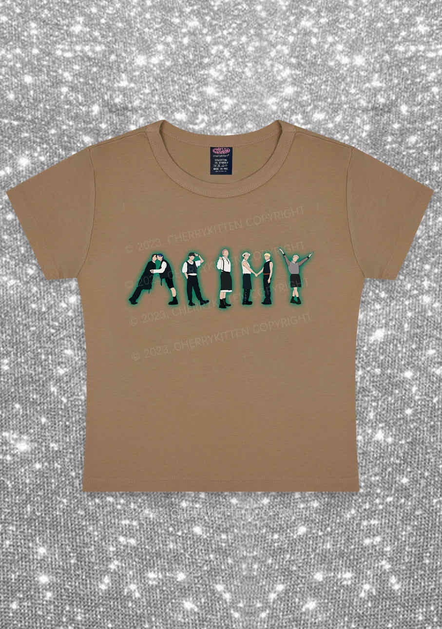 Bangtan Boys Kpop Y2K Baby Tee Cherrykitten