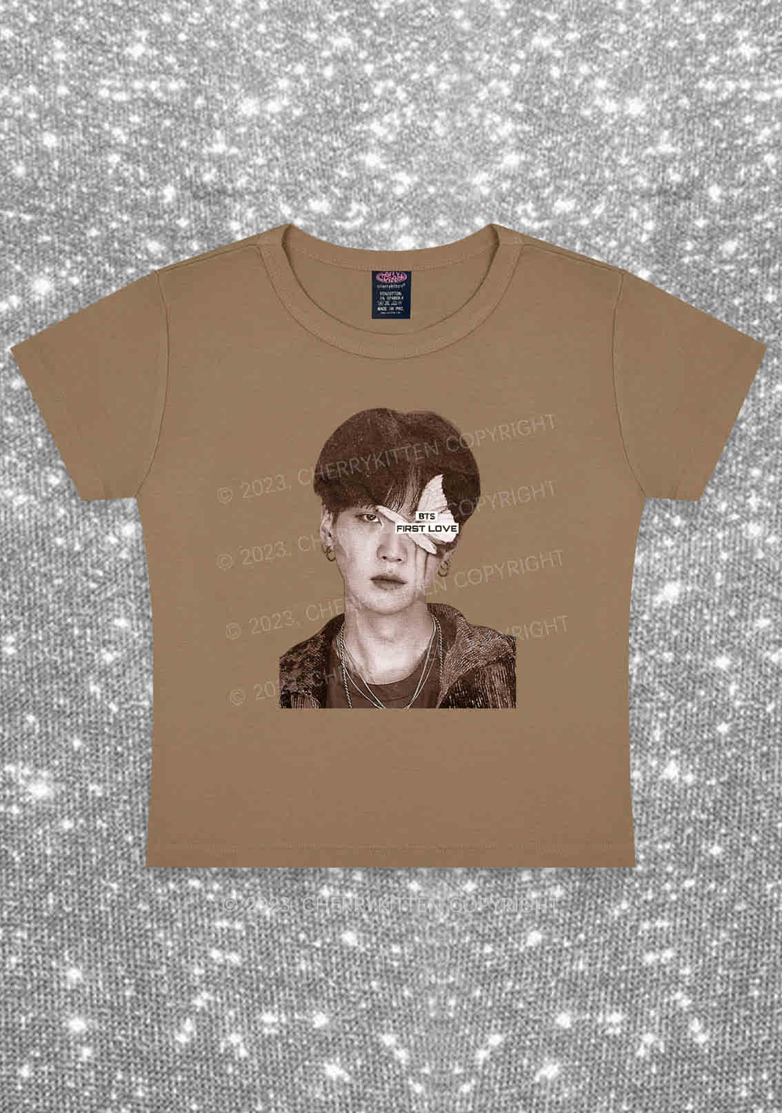 Bangtan First Love Kpop Y2K Baby Tee Cherrykitten