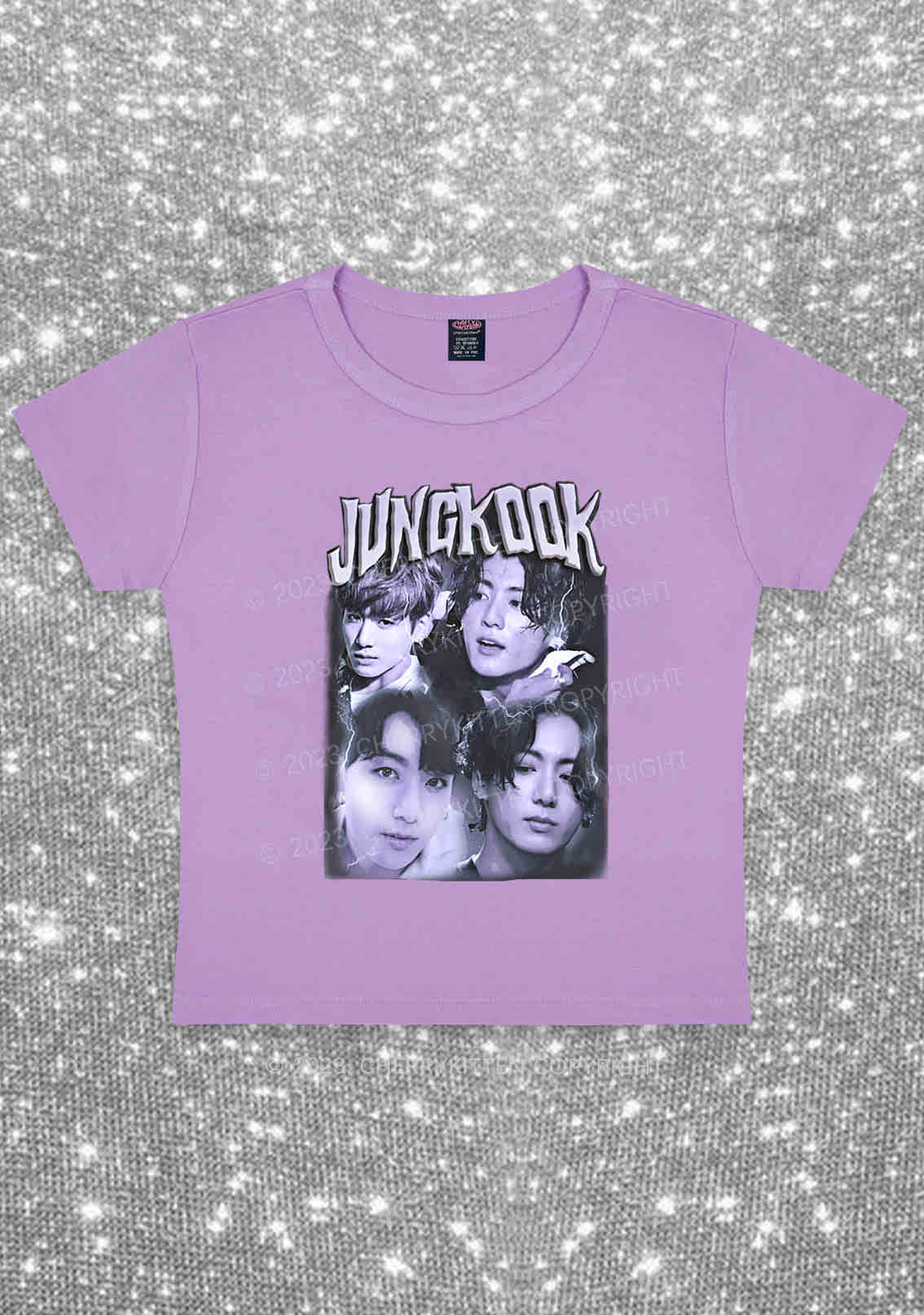 Jungkook Kpop Y2K Baby Tee Cherrykitten