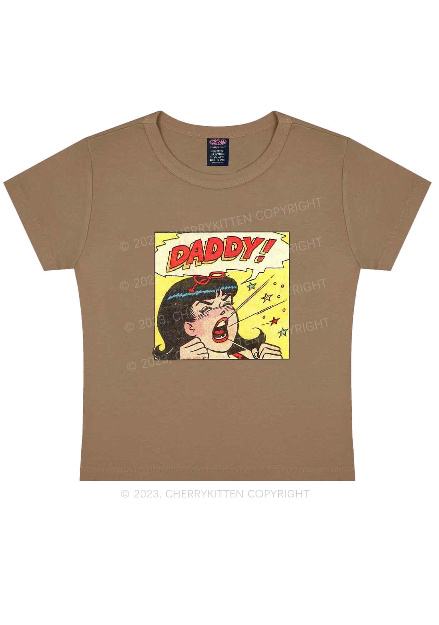 Call For Daddy Y2K Baby Tee Cherrykitten