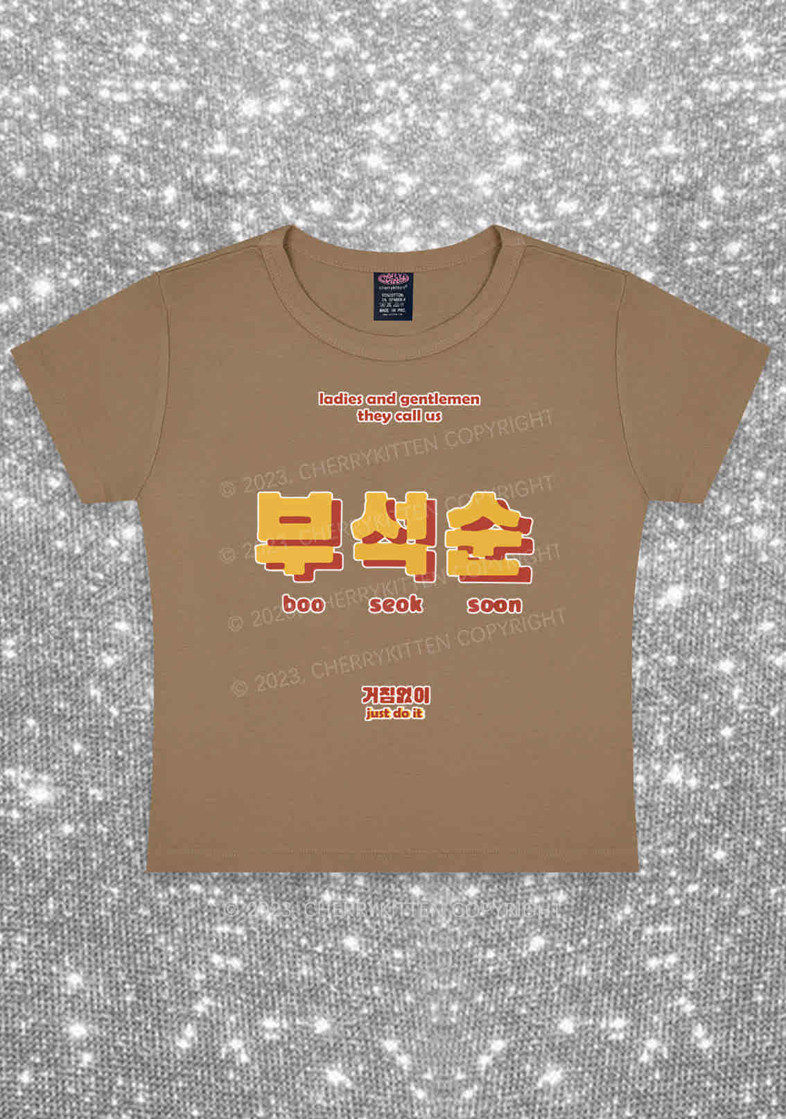 Boo Seok Soon Kpop Y2K Baby Tee Cherrykitten