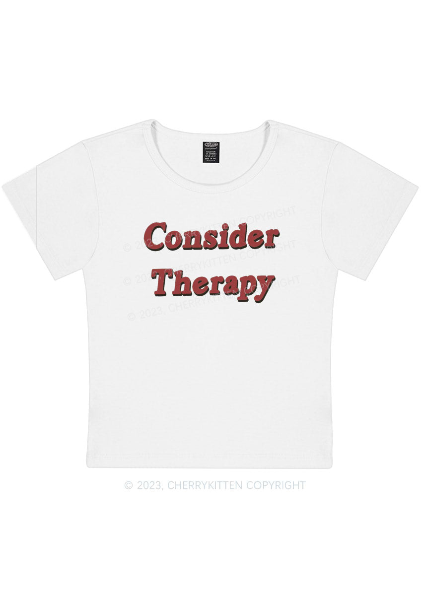 Consider Therapy Y2K Baby Tee Cherrykitten