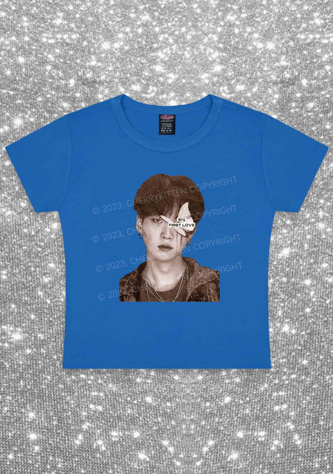 Bangtan First Love Kpop Y2K Baby Tee Cherrykitten