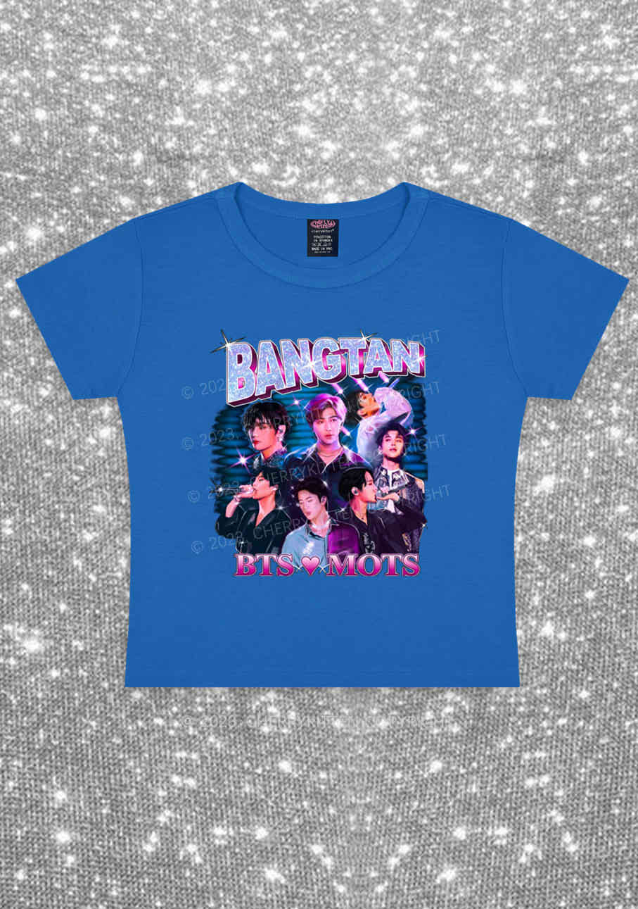 Bangtan Love Mots Kpop Y2K Baby Tee Cherrykitten