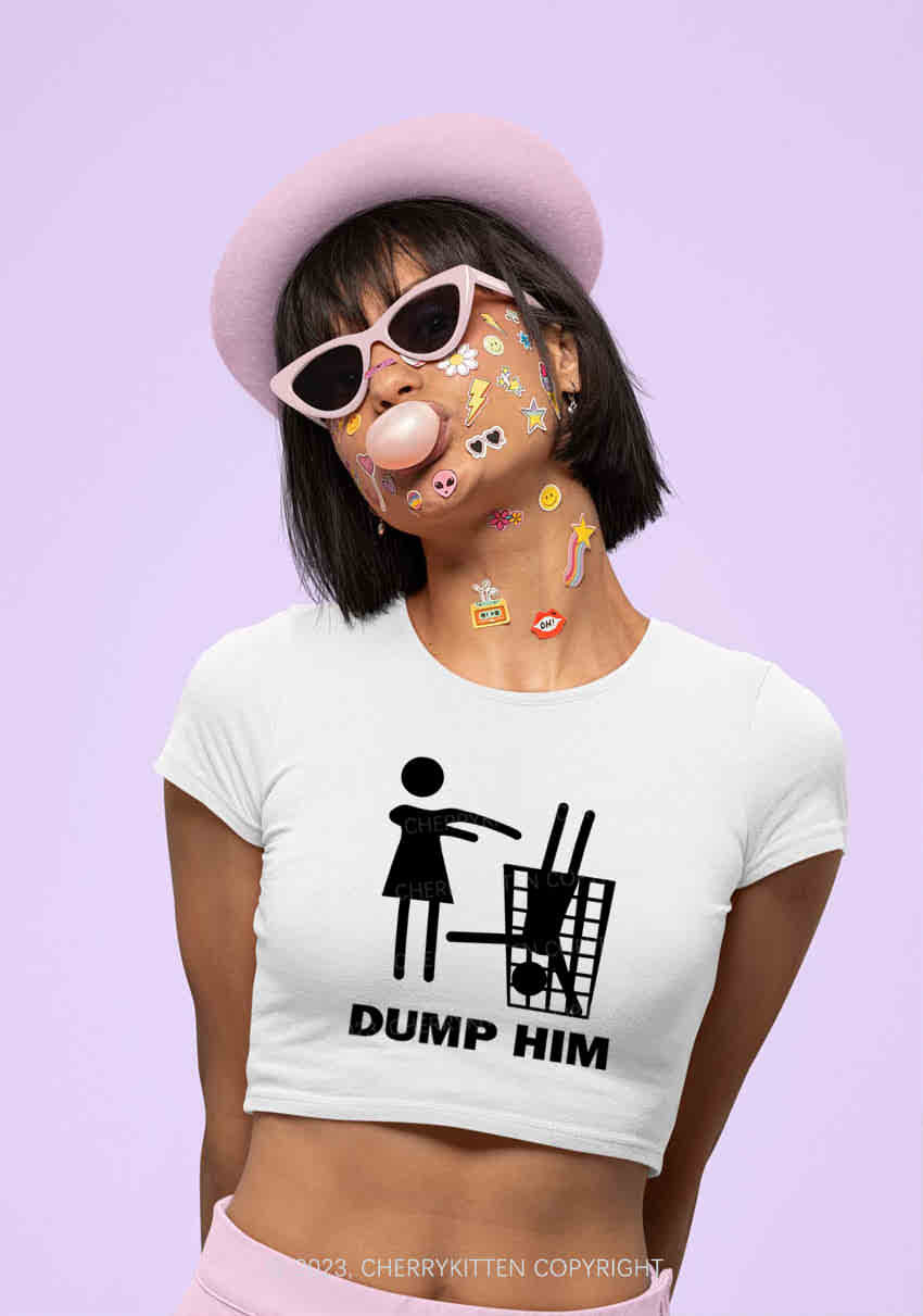 Dump The Man Y2K Baby Tee Cherrykitten