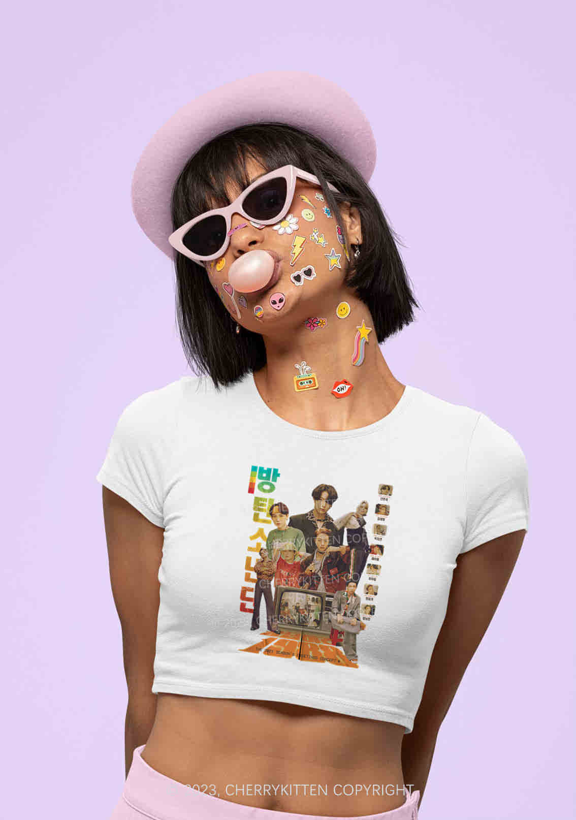 Bangtan Reply 1988 Kpop Y2K Baby Tee Cherrykitten