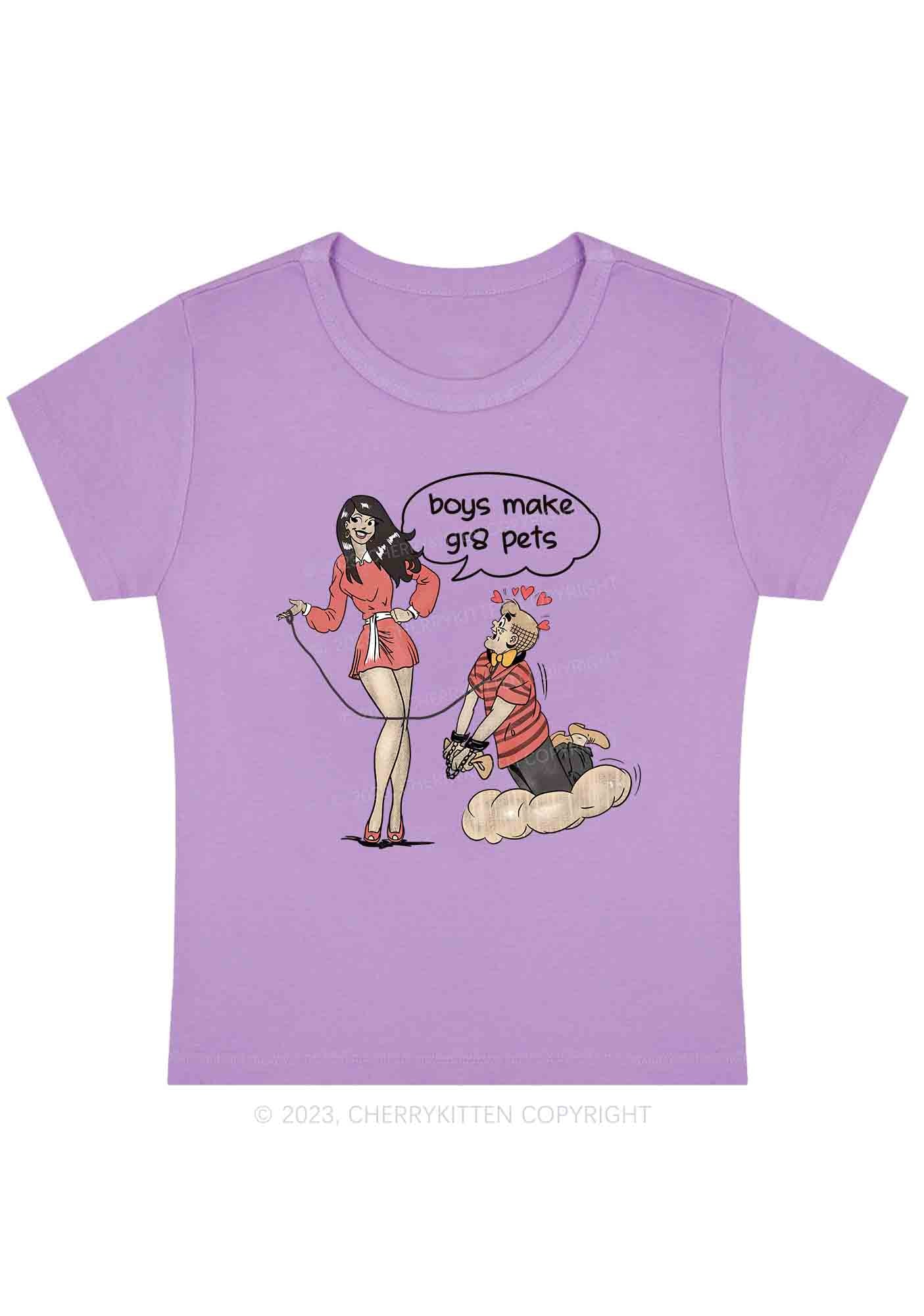 Boys Make Gr8 Pets For Girls Y2K Baby Tee Cherrykitten