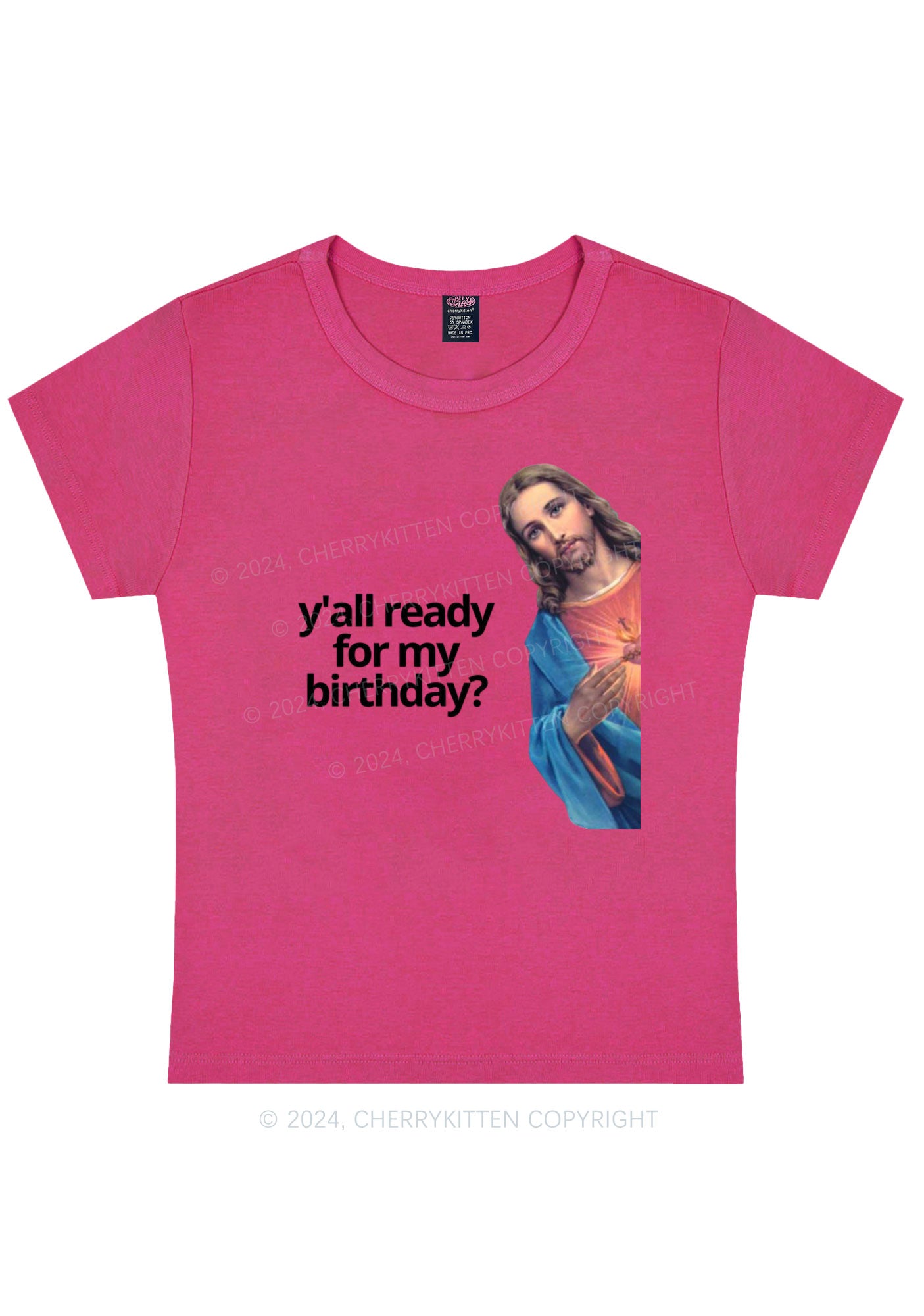 Christmas Jesus Birthday Y2K Baby Tee Cherrykitten