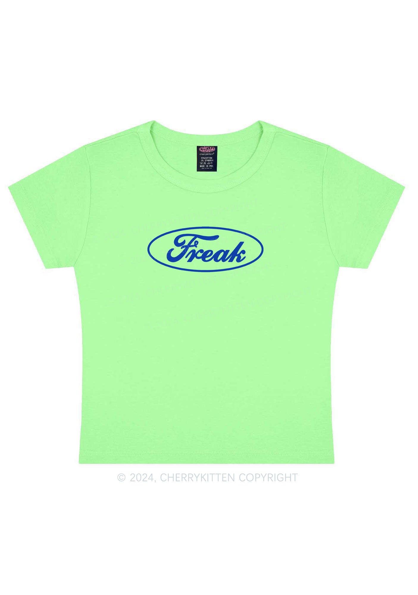 Oval Freak Y2K Baby Tee Cherrykitten