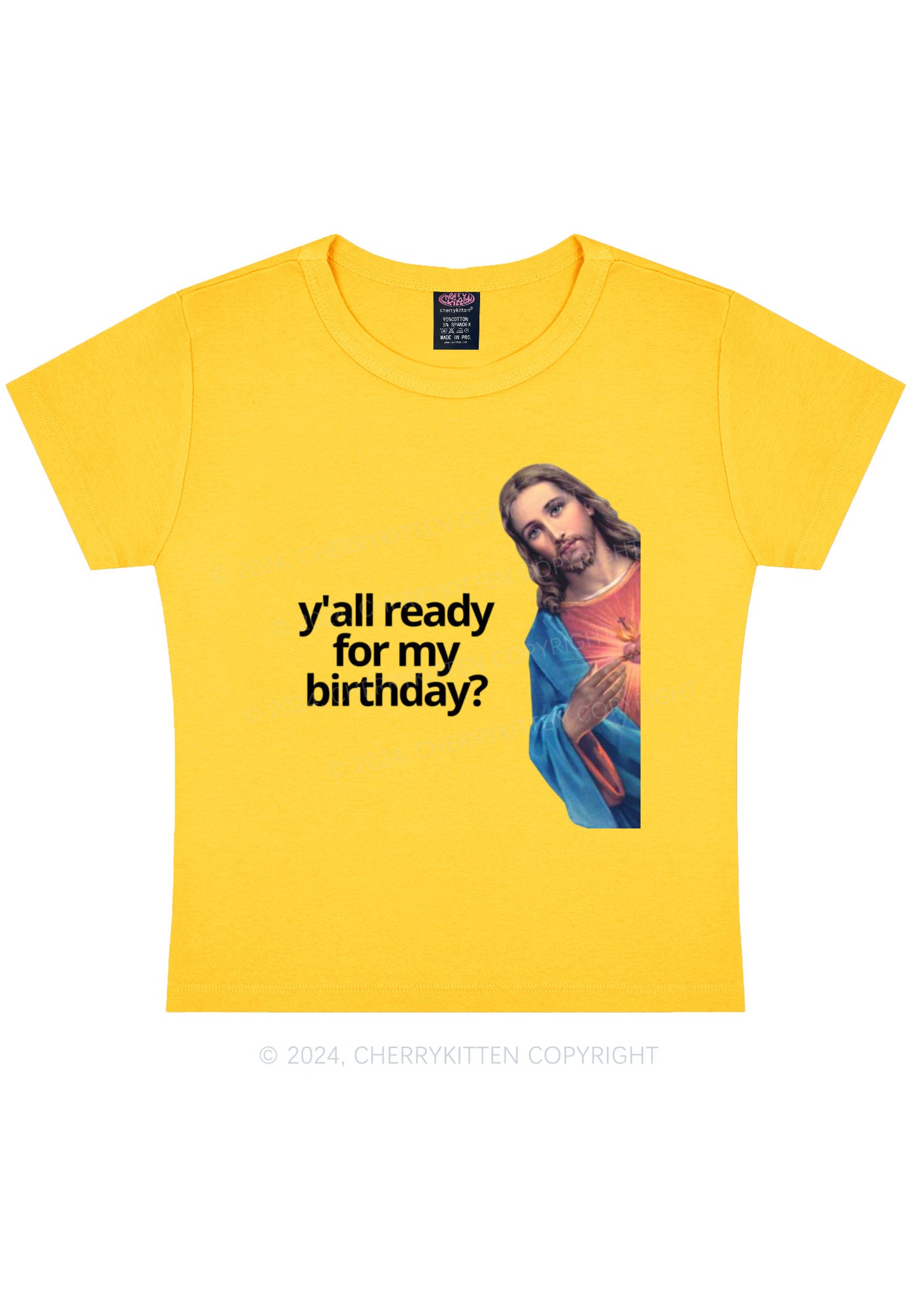 Christmas Jesus Birthday Y2K Baby Tee Cherrykitten