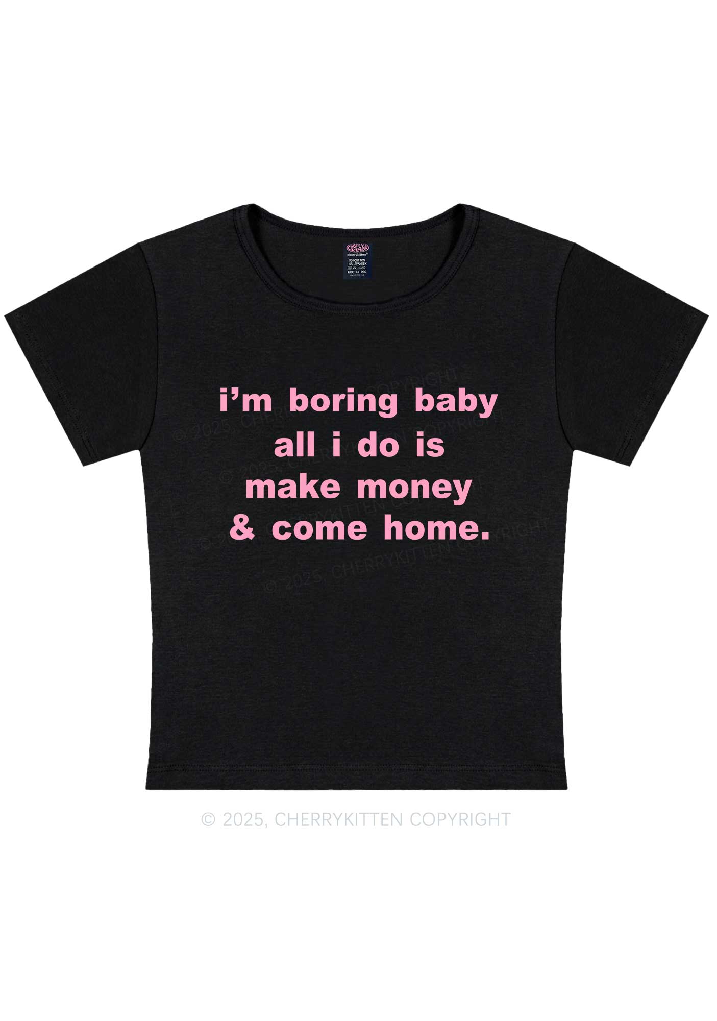 Im Boring Baby Y2K Baby Tee Cherrykitten