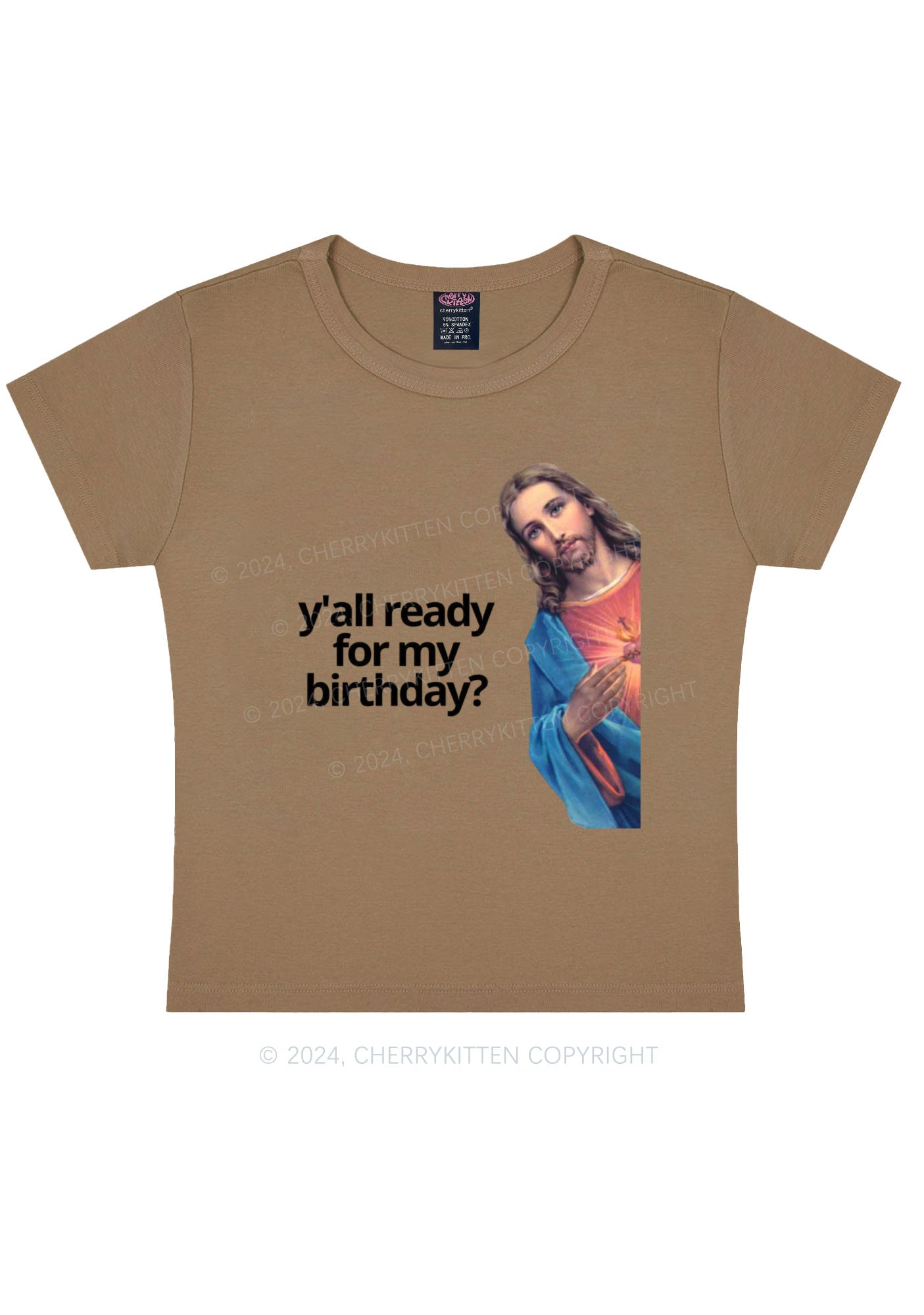 Christmas Jesus Birthday Y2K Baby Tee Cherrykitten
