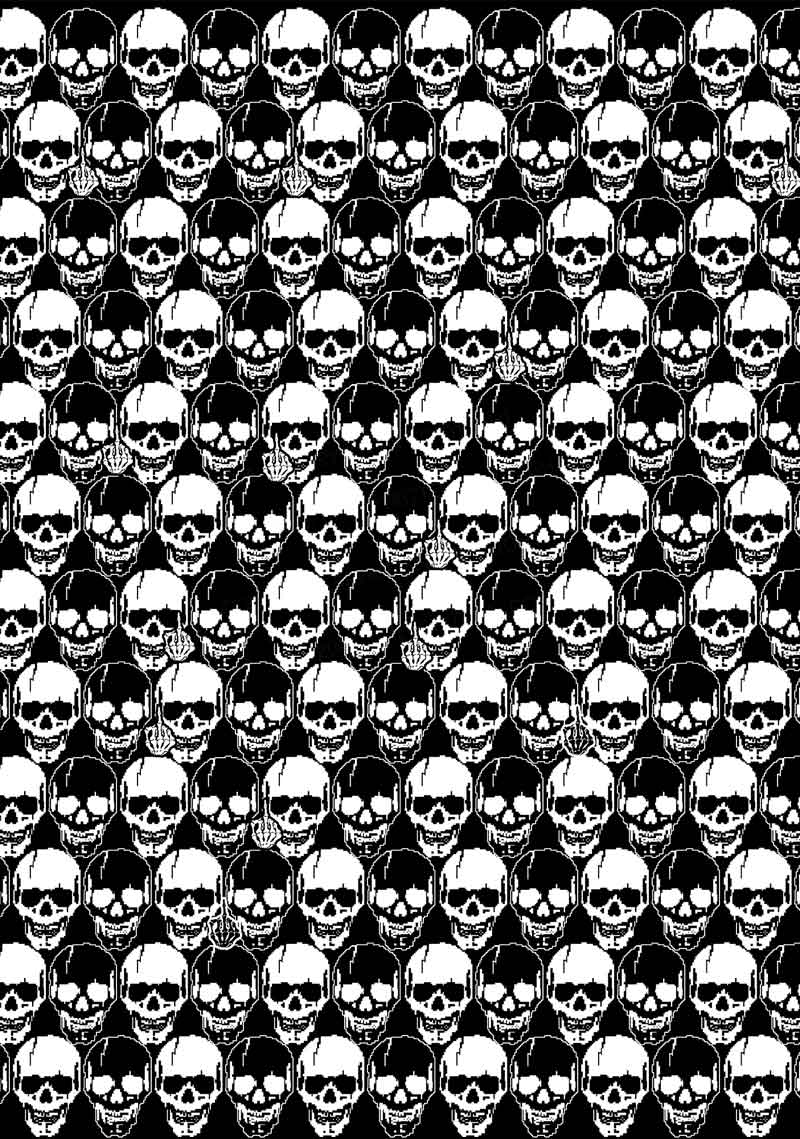 Fxck Skulls Y2K Print Long Sleeve Pajama Set Cherrykitten