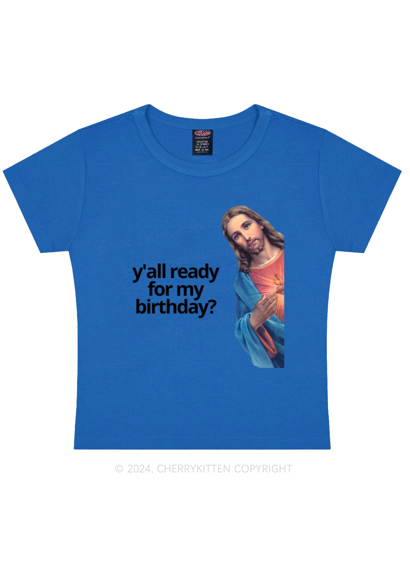 Christmas Jesus Birthday Y2K Baby Tee Cherrykitten