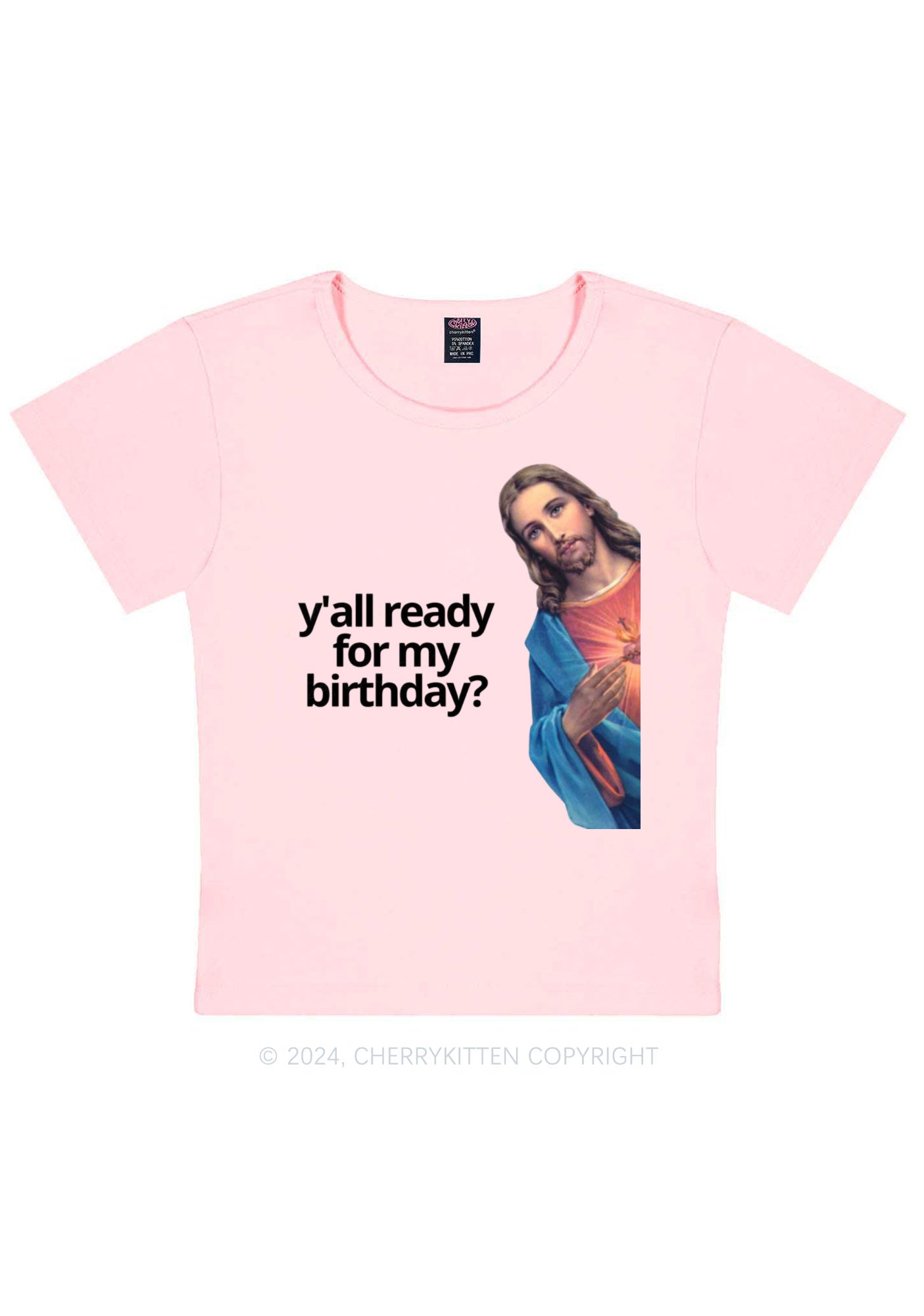 Christmas Jesus Birthday Y2K Baby Tee Cherrykitten